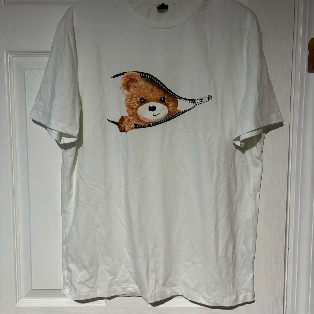 Men Bear Design T Shirt
